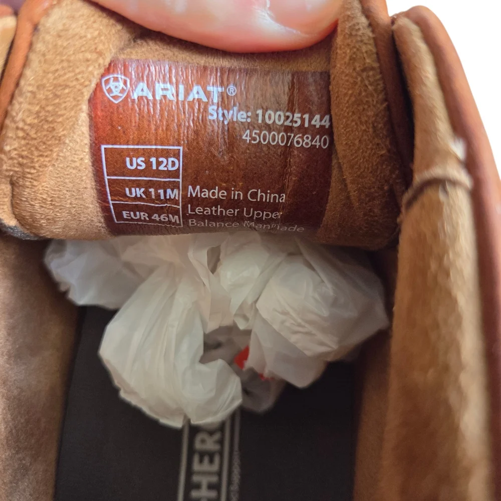 Ariat Foothill Lookout Lace Up Moc Boots 12 - Picture 11 of 11